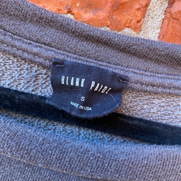 Blank Paige Womens Small Gray Anti Social Cropped Sweatshirt Sweater - Picture 5 of 9